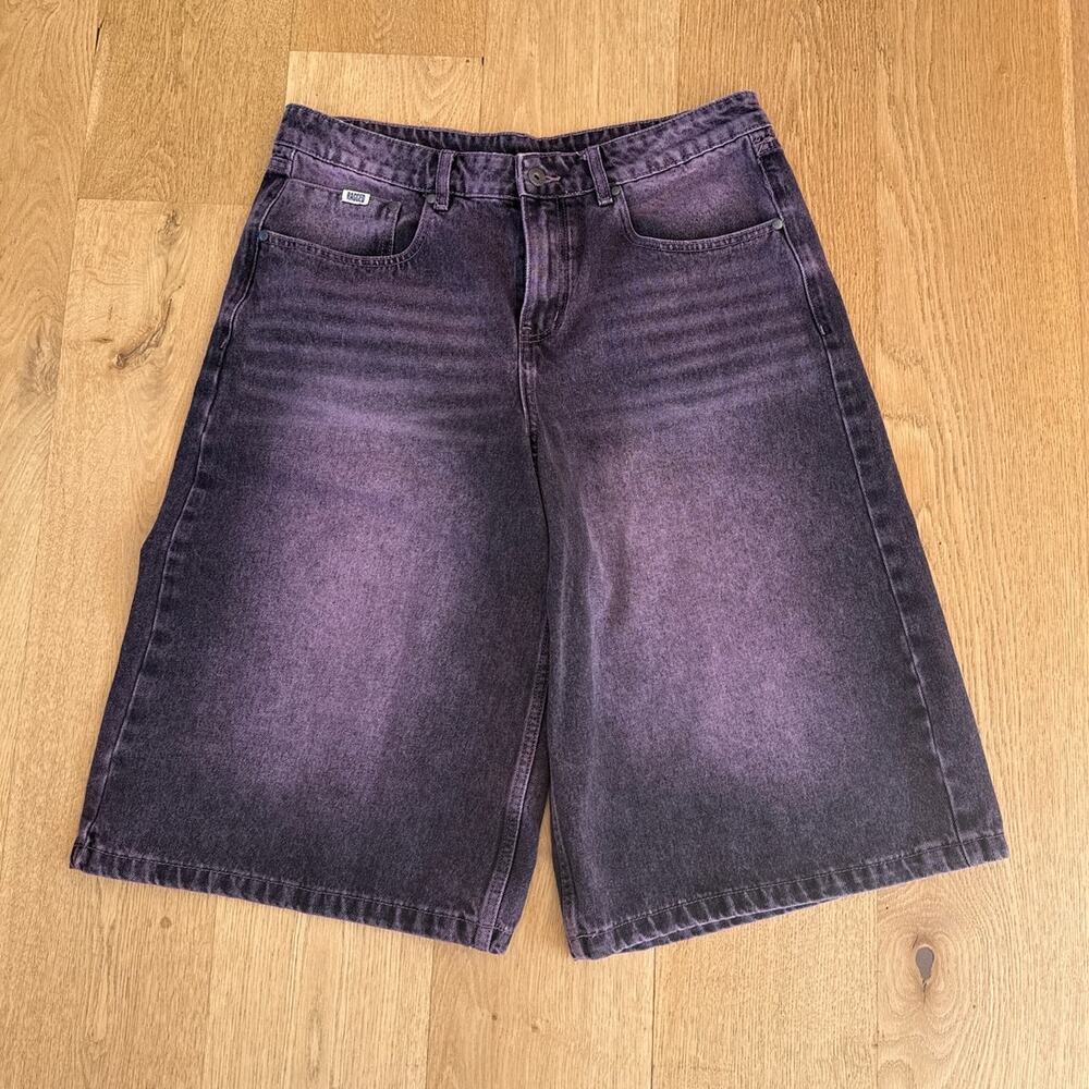 The Ragged Priest Jorts Acid Wash Release Size 32 Purple